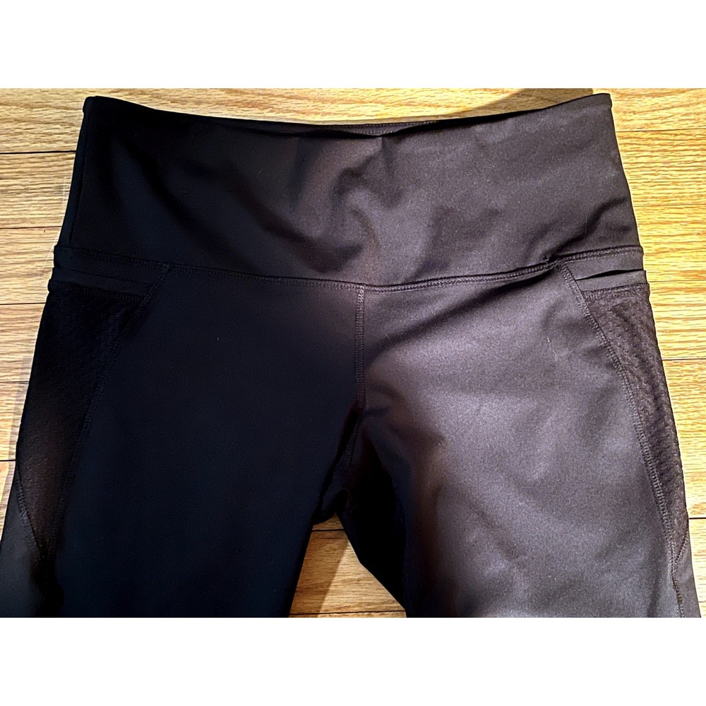 New Lija Athleisure Black Ankle Leggings w/ Pockets Women L - Picture 4 of 5